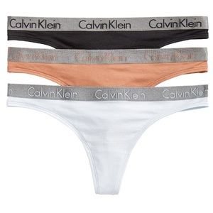Calvin Klein Radiant Thing 3 Pack Thong Small
